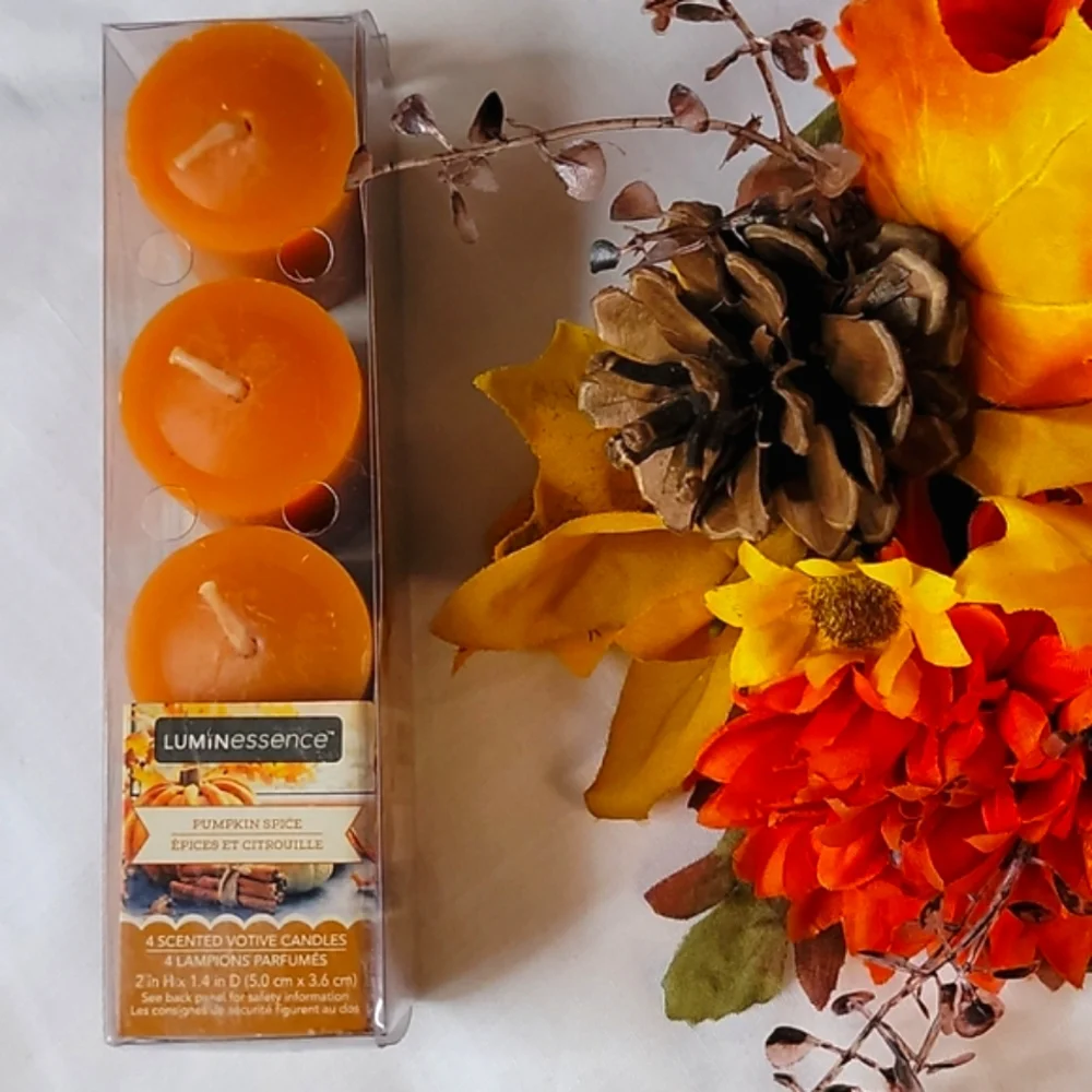 🍁🍂NEW 8 Luminessence Fall Harvest Votive Candles 🍁🍂